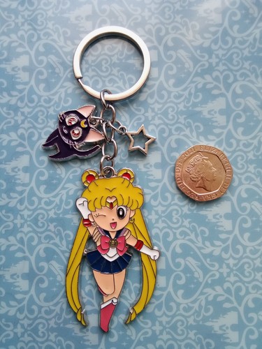 Sailor moon keyring enamel bag - moon,