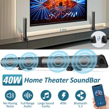 TWS Wireless Subwoofer Detachable Bluetooth Speakers 40W Home Cinema Sound Bar