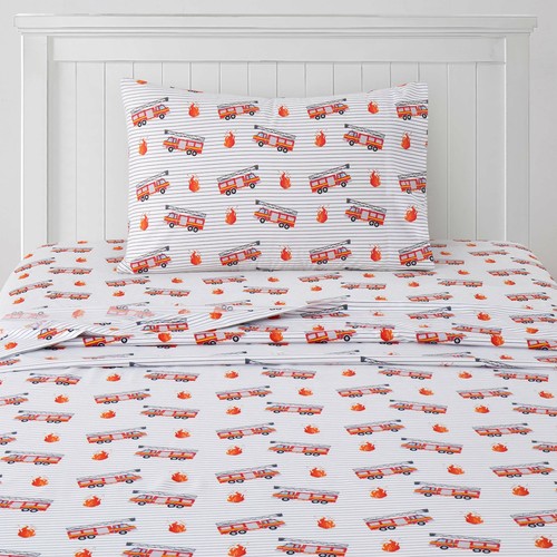 Fire engine truck kids sheet - fire,