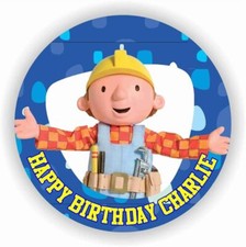 Bob The Builder Personalized Cake Topper Edible Icing Sugar or Rice Paper 7.5"