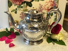 Vintage Superier Silver Plate A 1 Repousse Decorative Tea Pot Sheffield