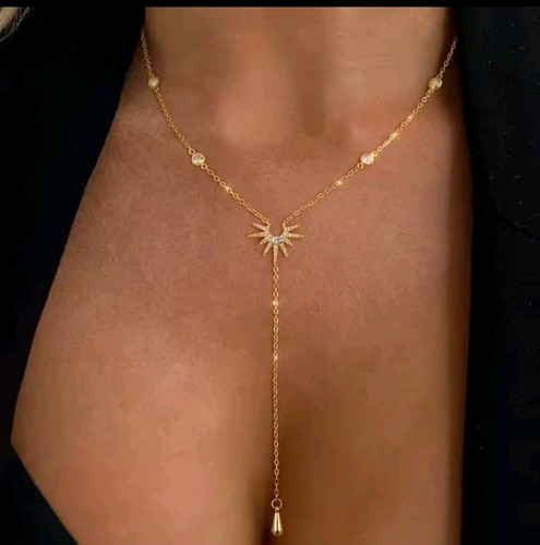 Gold tone sunburst - tone, pendant