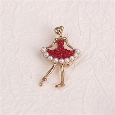 Imitation Pearls Red Ballerina