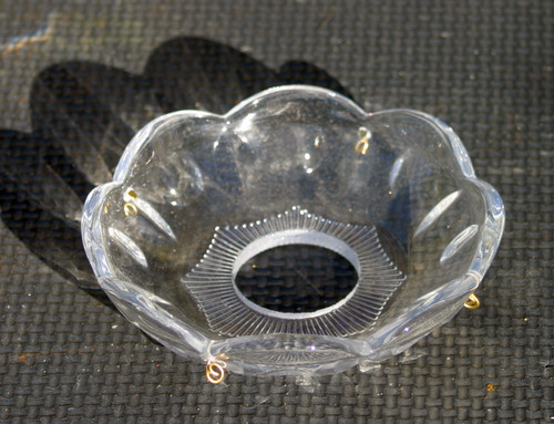 Pressed glass round - pressed,