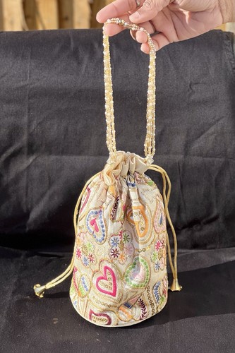 Multicolour embroidered potli - multicolour,