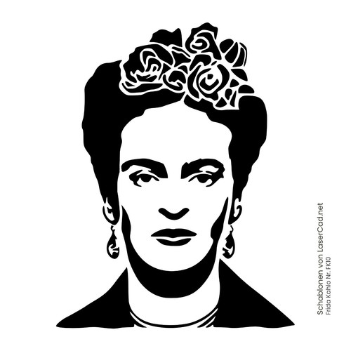 Stencil frida kahlo a3 - a4,
