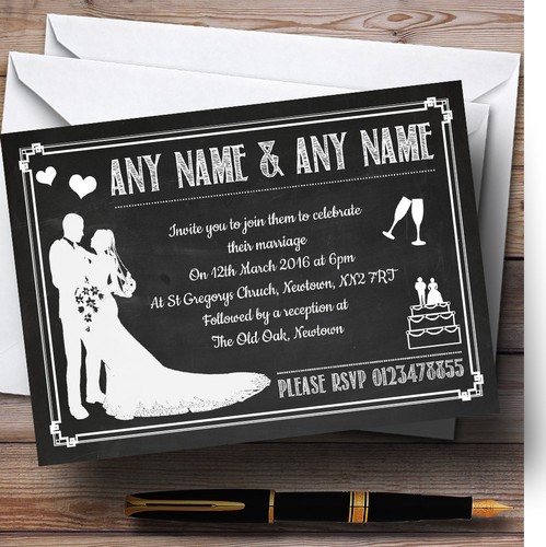 Chalkboard white personalised - chalkboard,