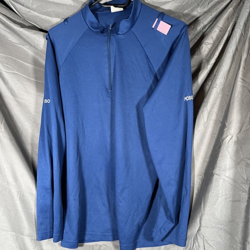 Police blue polyester top - ex,
