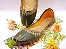 Green Pakistani Indian Khussa