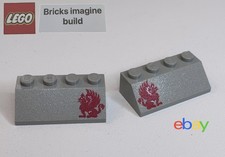 LEGO Star Wars T-16 Skyhopper 4x2 Old Light Grey Slope Printed Bricks - 9D