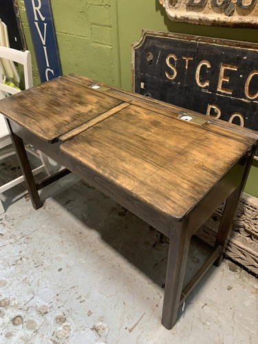Vintage double school desk - double,