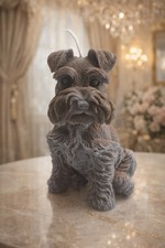 Schnauzer Dog Candle -
