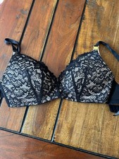 BNWOT Gorgeous Black Beige Ann Summers Push-up Wirefree Maternity Bra Size 32E