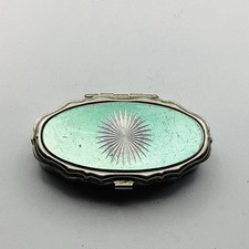 Vintage Silver Tone Pill Box
