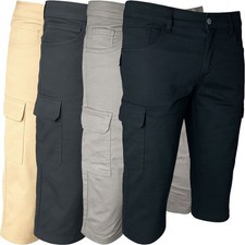 Men Cargo 3/4 Stretch Shorts