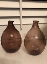 Pair of 2 Timo Sarpaneva  iittala Lintupullo bird vases, pink purple signed ??