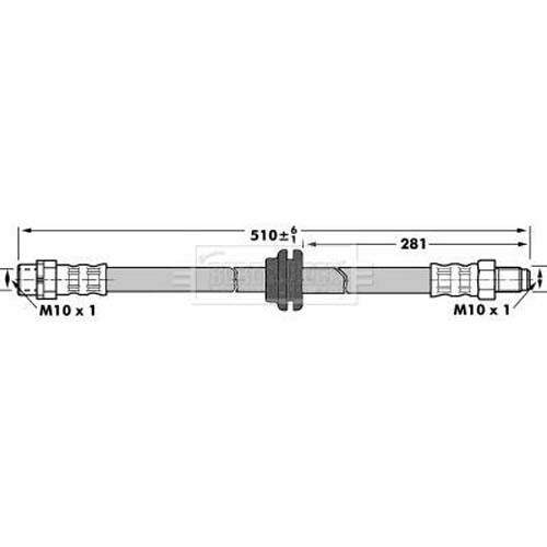 Borg beck brake hose - borg, &