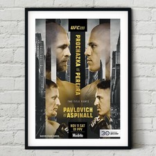 UFC 295 Jiří Procházka vs. Alex Pereira 2023 Fight Poster Wall Art Print Boxing
