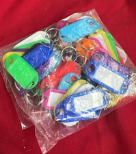 Key Tags with Labels Key Fobs ID Plastic with Split Rings for Luggage (50pack)