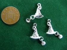 5 Witch's Hat Charms - bright