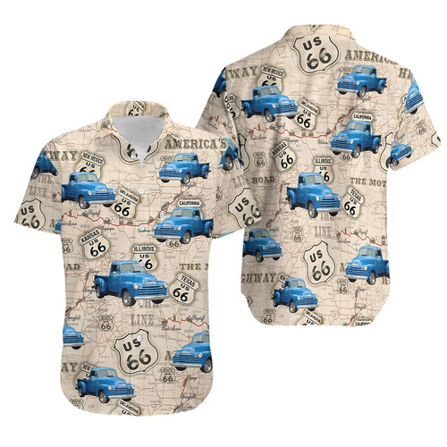 Vintage route blue truck - vintage, 66