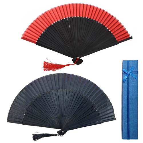 2pcs large folding hand - hand, fan