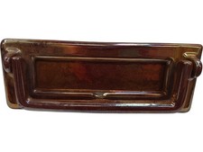 Retro Brass Letterbox Slot with Handle Vintage Mail Slot