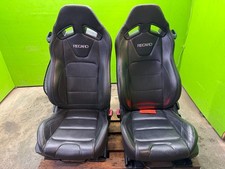 15-23 FORD MUSTANG 5.0 GT S550 OEM BLACK LEATHER FRONT RECARO SEATS