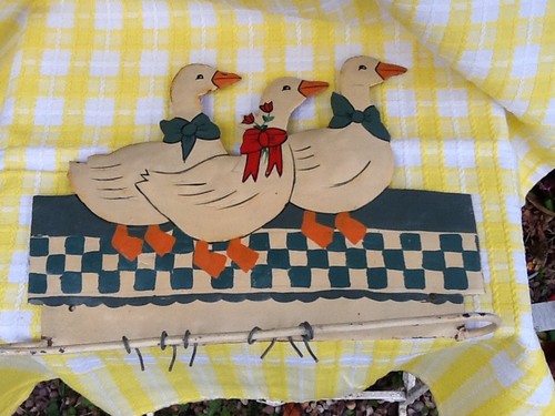 Vintage handpainted metal - handpainted,