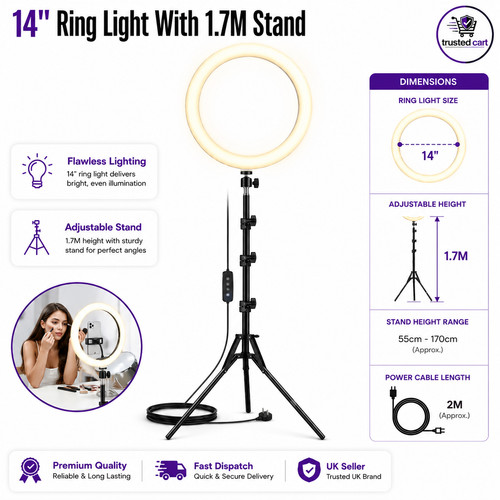 Ring light wirth portable - 14",