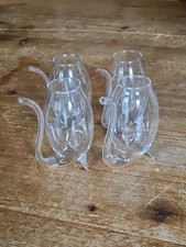 Set Of 4 Port Sipper Glasses Pipe  Sipping Glass Liqueur Drinking Set 
