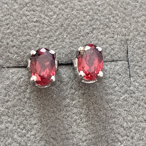 Rhodolite garnet earrings - garnet,