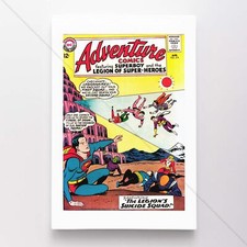 Superman Poster Canvas Comic Book Cover Art DC Print #52914