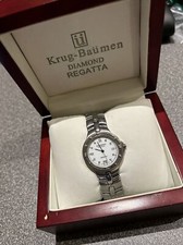 Krug Baumen Diamond Regatta Swiss Made Mens Watch Boxed And Papers