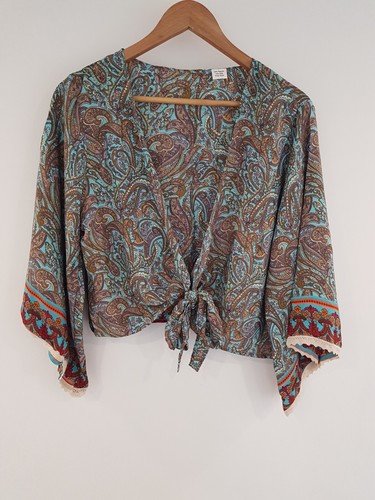 Silk top shrug bolero - top, cropped
