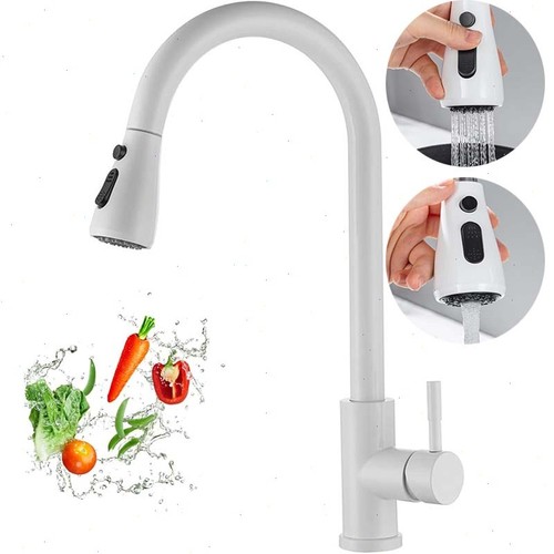 White kitchen tap lead - white,