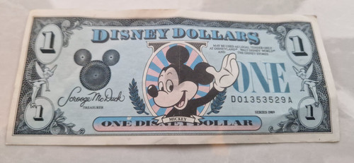 Disney dollar 1989 - disney,