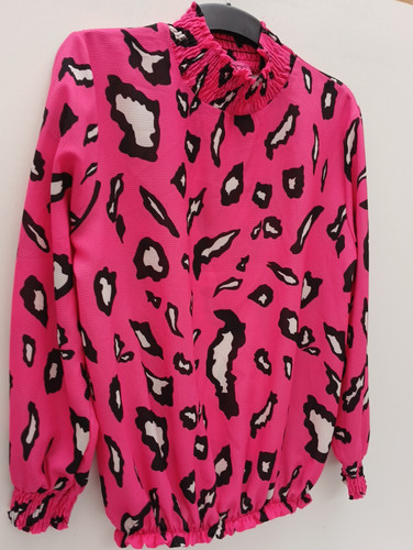 Pink mix frill neck - pink, long