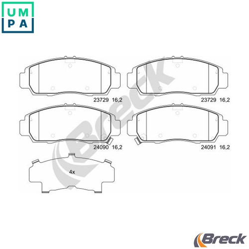 Brake pad set - pad,