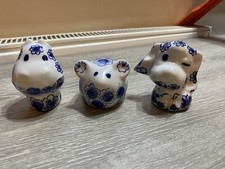 Set of 3 Delft Style Blue