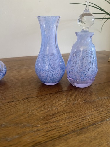 Caithness glass blue - glass, flecked