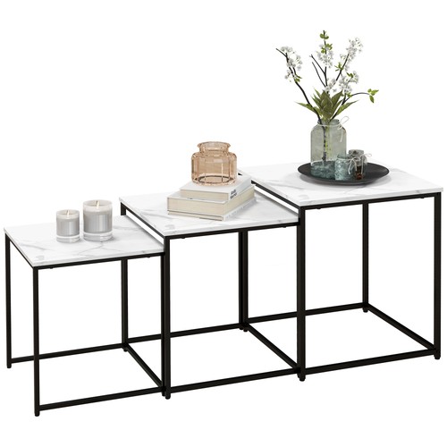 Homcom nesting coffee tables - nesting,
