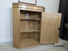 Antique Pine Corner Cupboard Large  Wall Hanging Late Georgian Early Victorian 