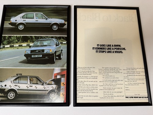 Framed original 1982 volvo 360 - original,