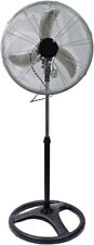 18" (49 cm) Pedestal High Velocity Fan with 3 Speed Settings Black/Chrome