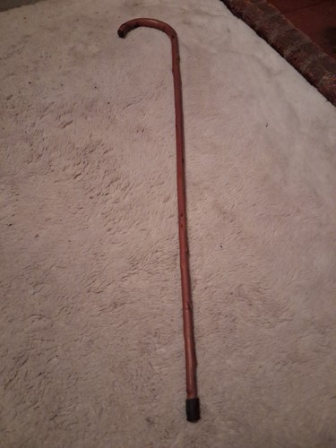 Wood walking stick - wood, natural