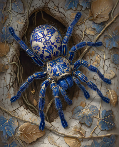 Blue porcelain pattern - blue, porcelain-pattern