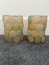 Capiz Shell Lampshade Pair