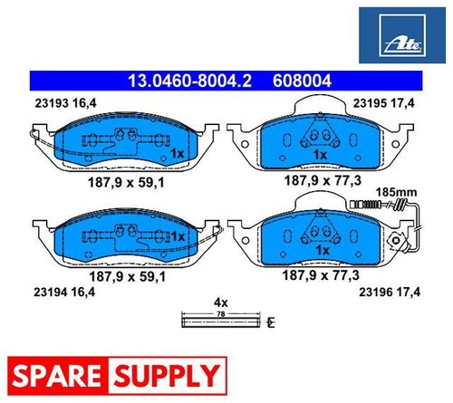 Brake pad set - pad, for