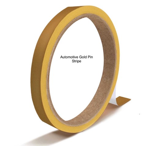 Gold pin stripe vinyl tape - gold,